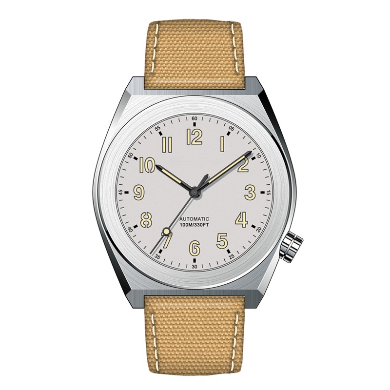 Premium 316L Stainless Steel Automatic Watch with Genuine Leather Strap, Sapphire Crystal Double AR Coating, and Japanese MIYOTA-9039 Movement