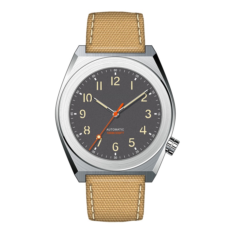 Premium 316L Stainless Steel Automatic Watch with Genuine Leather Strap, Sapphire Crystal Double AR Coating, and Japanese MIYOTA-9039 Movement