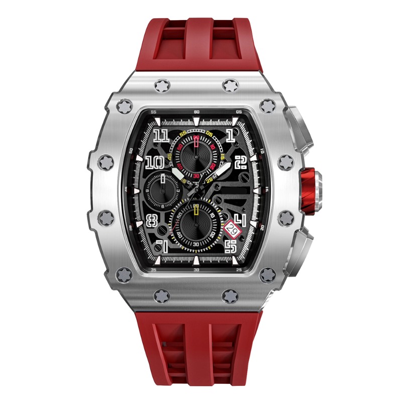 316L Stainless Steel Trendy Watch with Sapphire Crystal and Japanese MIYOTA-JS15 Multi-Function Quartz Chronograph Movement