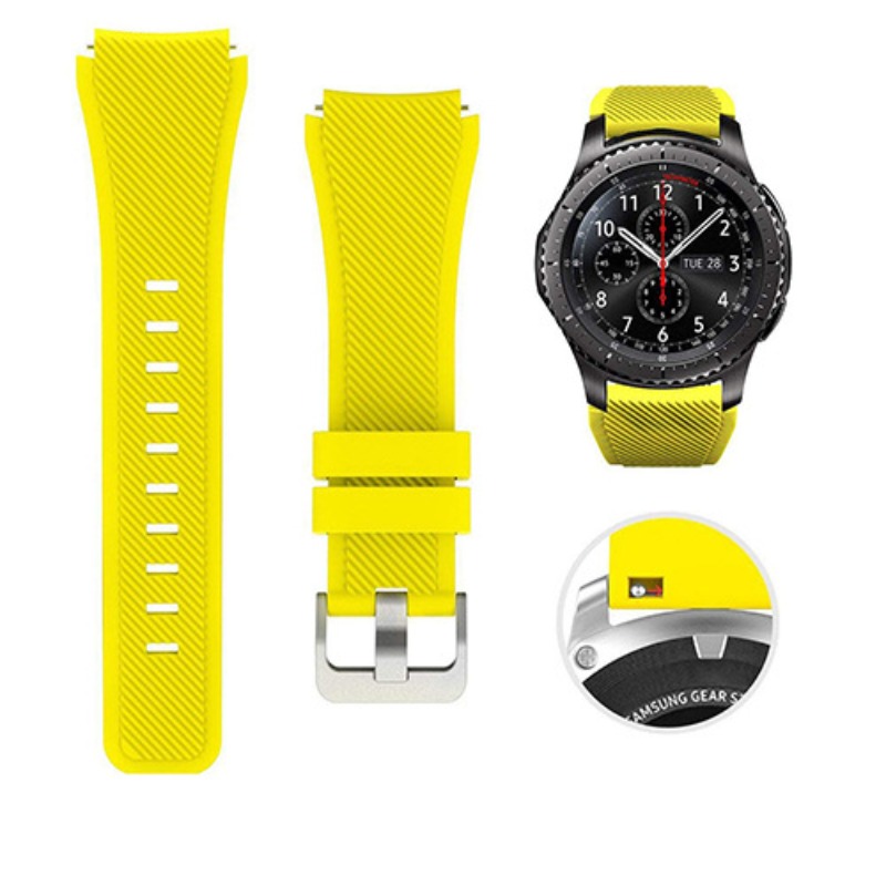 Black case watch with yellow strap, custom OEM design by Romlicen