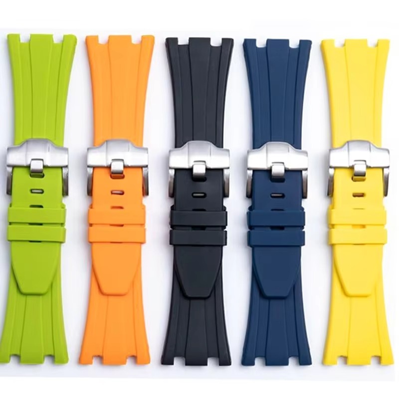 OEM 316L Stainless Steel Logo Watch with Multi-Color FKM Rubber Strap