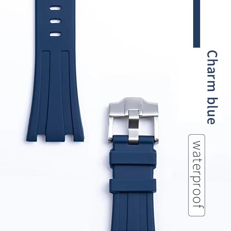 OEM 316L Stainless Steel Logo Watch with Multi-Color FKM Rubber Strap