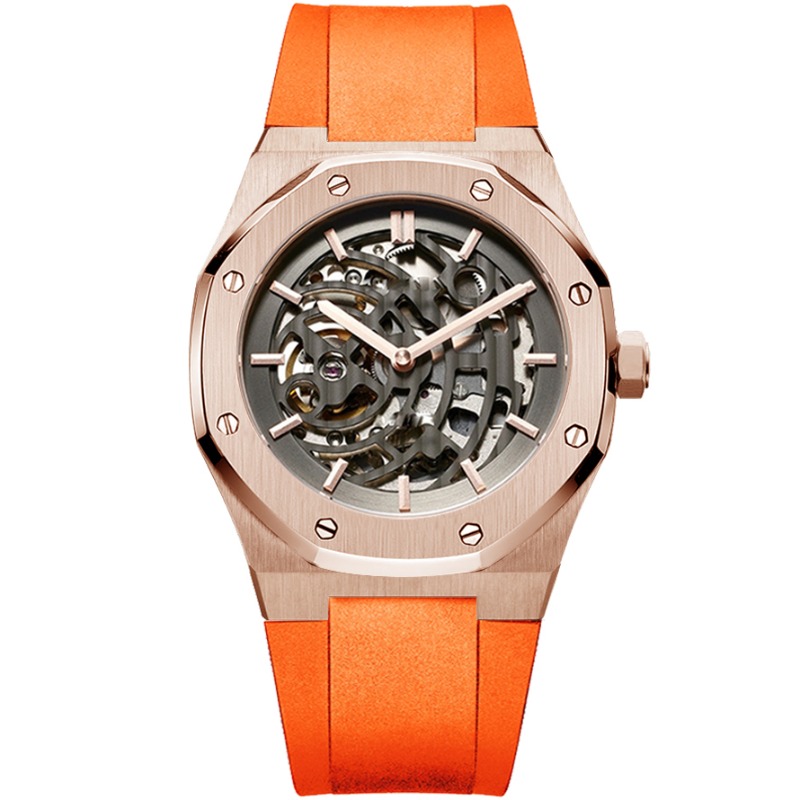 OEM 316L Steel Skeleton Automatic Watch with SEIKO-NH72 Movement