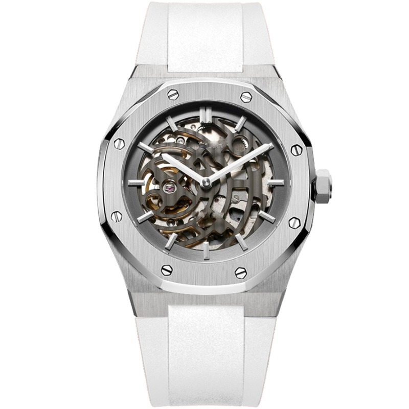 OEM 316L Steel Skeleton Automatic Watch with SEIKO-NH72 Movement