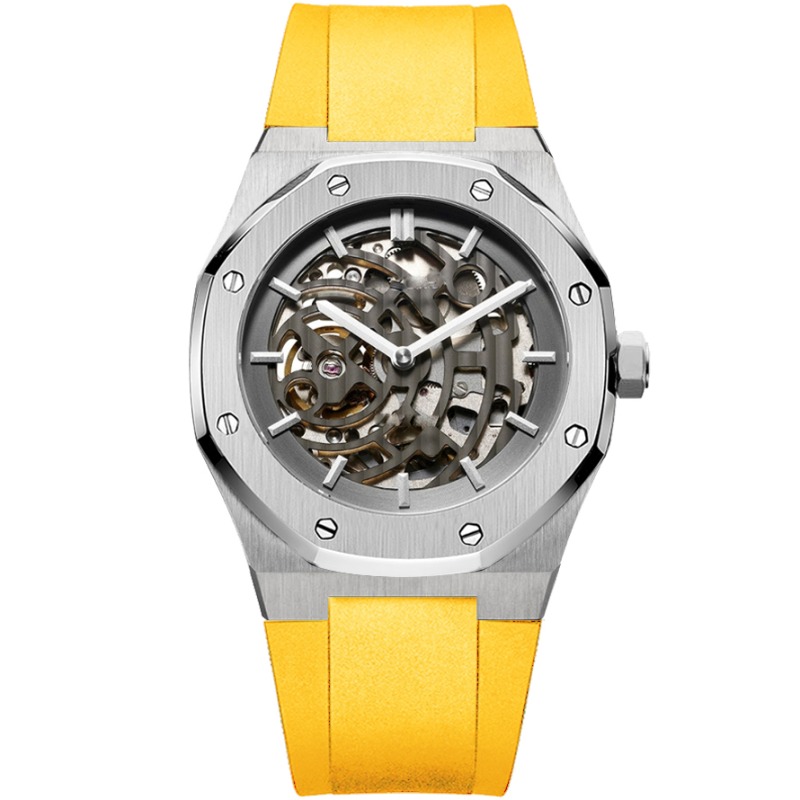 OEM 316L Steel Skeleton Automatic Watch with SEIKO-NH72 Movement