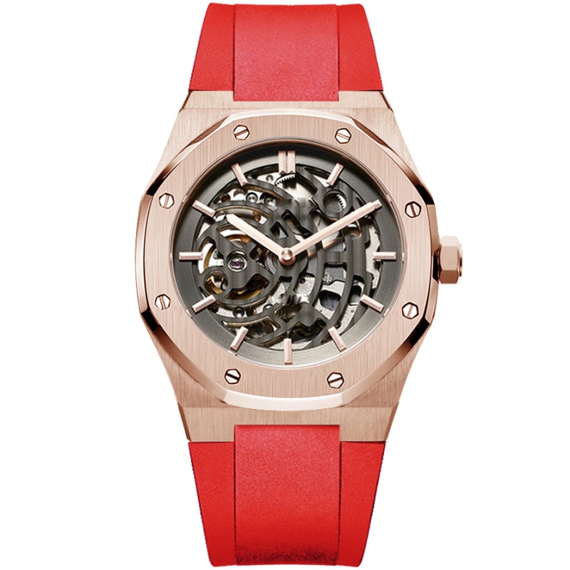 OEM 316L Steel Skeleton Automatic Watch with SEIKO-NH72 Movement